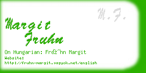 margit fruhn business card
